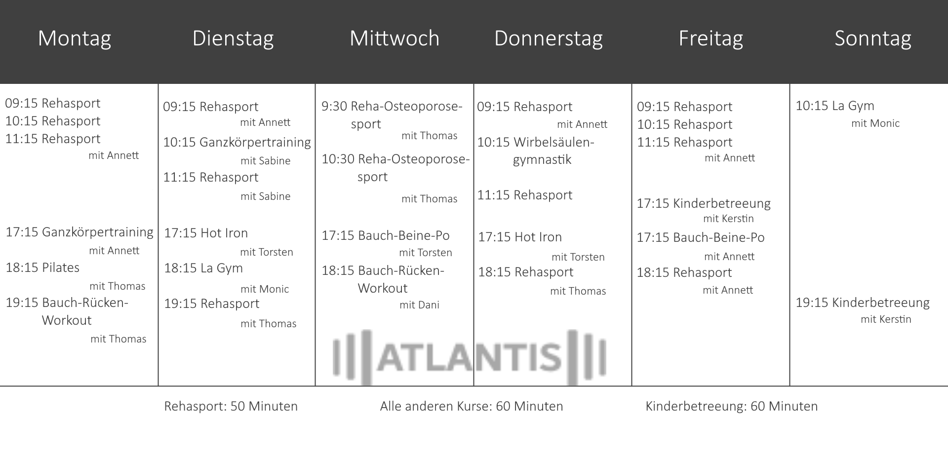 schedule schedule